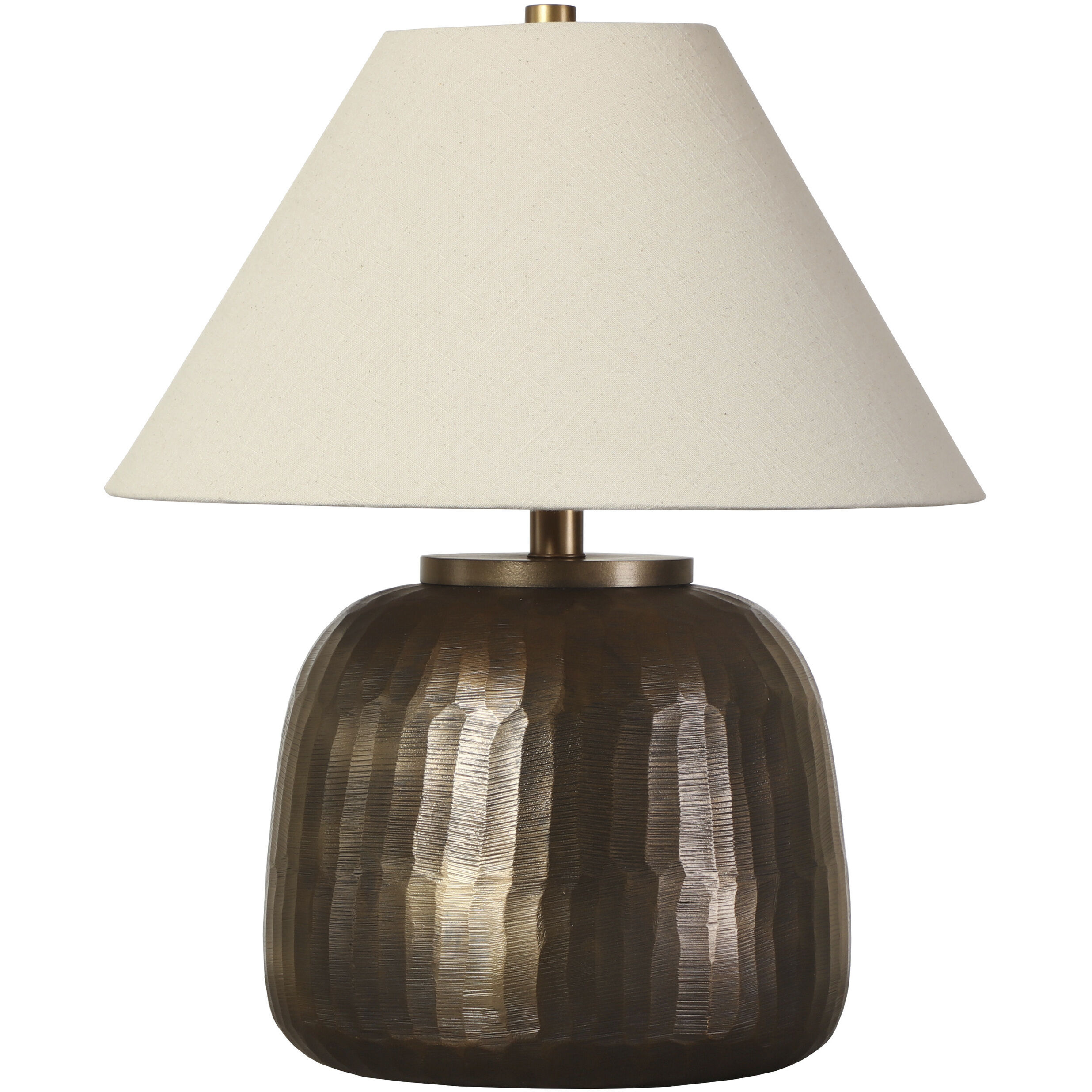 Pradiva 19.5 inch 100.00 watt Beige / Antique Brass Table Lamp Portable Light